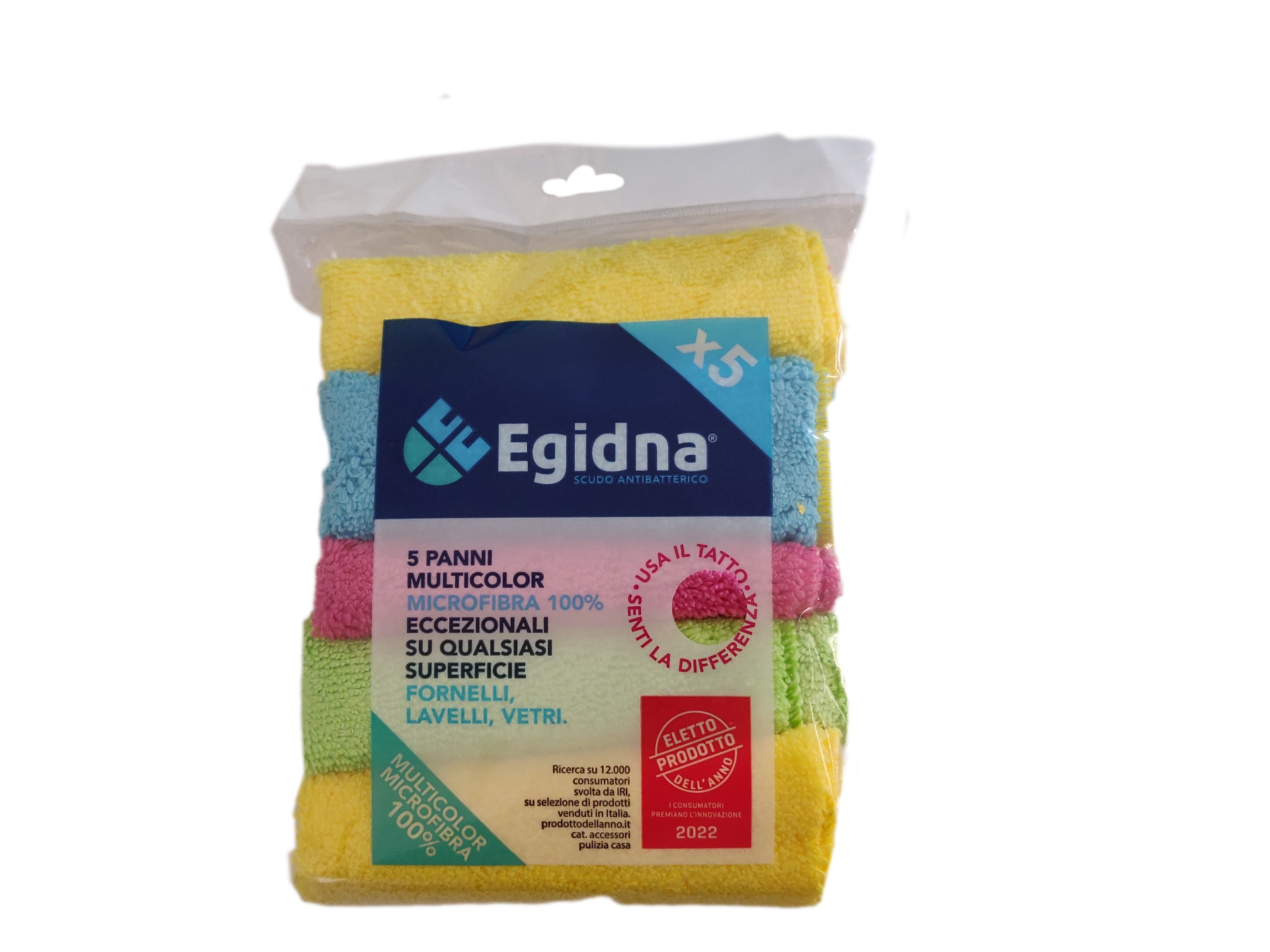 5 Panni colorati microfibra - Egidna